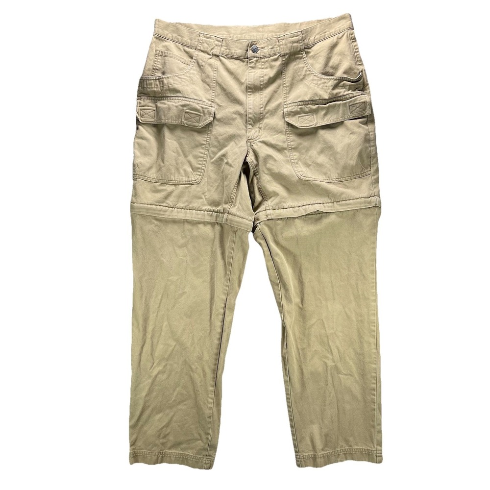 Vintage REI Expedition/Adventure Convertible Pants Mens 38x32 Tan Cargo Hiking